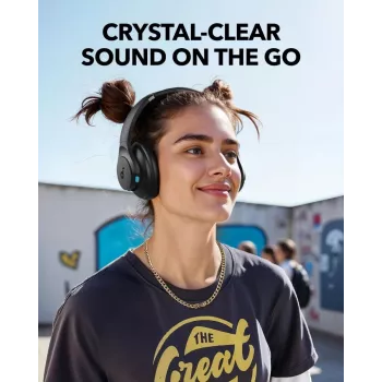 Over-ear hoofdtelefoon Anker Soundcore Q11i, Bluetooth 5.0, tot 20 uur accu, ingebouwde microfoon, donkergrijs