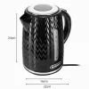 NELO waterkoker, 1,7 l inhoud, 2000 W, zwart