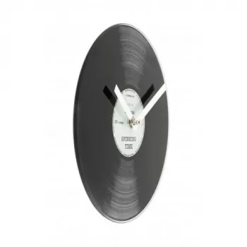 NeXtime klok 5163 Little Spinning Time, Ø20 cm, wand, zwart
