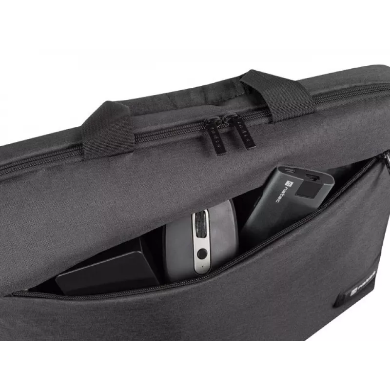 Aktetas NATEC Beira 39,6 cm (15,6 inch) — polyester, 1 hoofdvak, schouderband, zwart