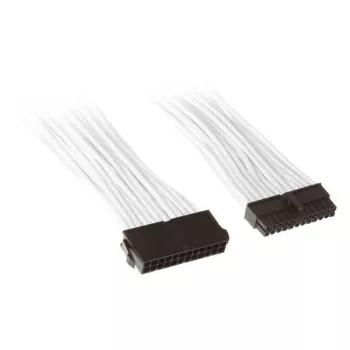 SilverStone PP07-MBW - stroomverlengkabel - ATX, 24-polig (M) - ATX, 24-polig (V) - 30cm - wit (SST-PP07-MBW)