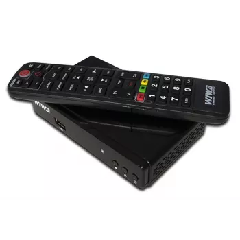 Set-top-tuner WIWA 2_275294 H.265 DVB-T/DVB-T2 HD, 1 tuner, 470–860 MHz, HDMI 1.3, USB 2.0, SCART, zwart