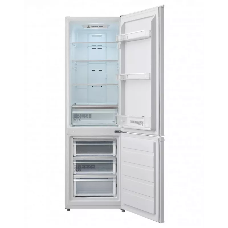 Vrijstaande combi-koelkast Midea MDRB380FGE01A, 270 L, No Frost, 180 cm, 41 dB, energie-efficiëntieklasse E, wit