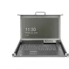 KVM-console Digitus 17 inch HD LCD 8-poorts VGA Duits toetsenbord