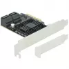 SATA PCI Express x4 kaart DeLOCK 5 poort low profile formfactor