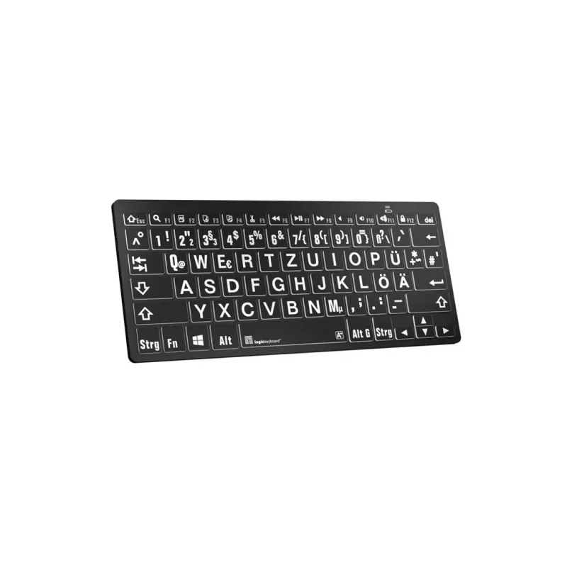 Logickeyboard universeel Bluetooth toetsenbord LKB-LPWB-BTPC-DE QWERTZ Duits zwart