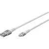 Goobay Lightning naar USB-A supersoepel textielkabel met metalen stekkers, 2 m (74512)