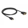 Videokabeladapter DeLOCK 85653 1,5m HDMI type A DVI zwart