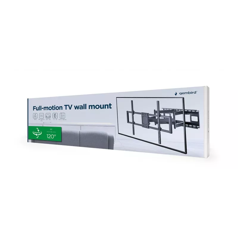 Gembird WM-120 pc(s)-01 tv-houder/standaard 3,05 m (120) zwart