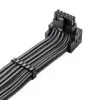 CableMod C-Series Pro-kabel, variant B, 90°, 16-pins naar 4x 8-pins PCIe, carbon