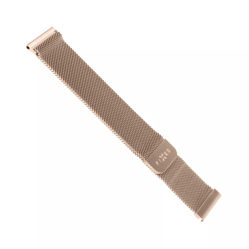 Roestvrijstalen mesh-band FIXED FIXMEST-20MM-RG 20 mm snelwissel, roségoud