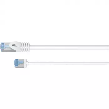 Goobay ultra-flexibele CAT 6A patchkabel slank U/UTP wit - extra korte stekker (74285)
