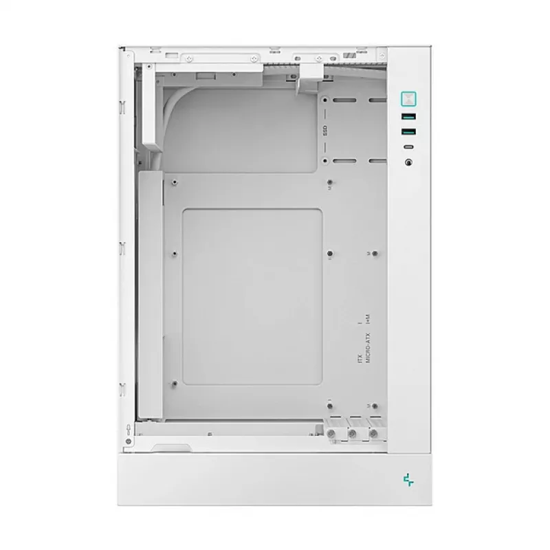 DeepCool CH170 PLUS WH Midi Tower pc-behuizing, Micro ATX, zonder voeding, 4 uitbreidingssleuven, wit