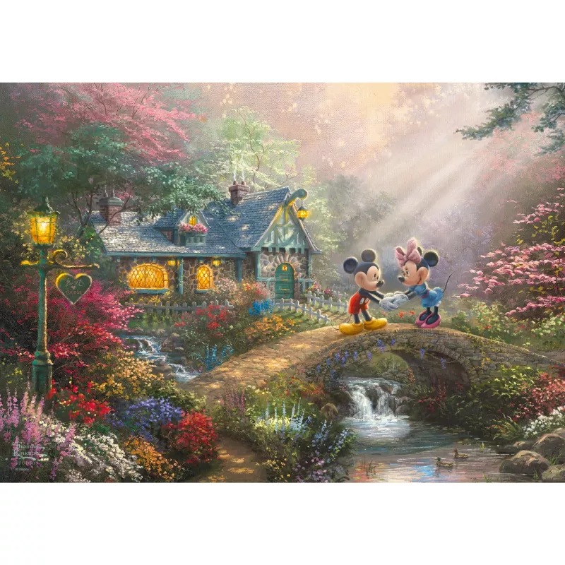 Thomas Kinkade Studios: Mickey & Minnie in de nostalgie metalen blik, puzzel 500 stukjes