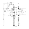 Hansgrohe Focus M41 eenhendel-keukenmengkraan 240, met uittrekbare sproeikop, 2jet 31815000