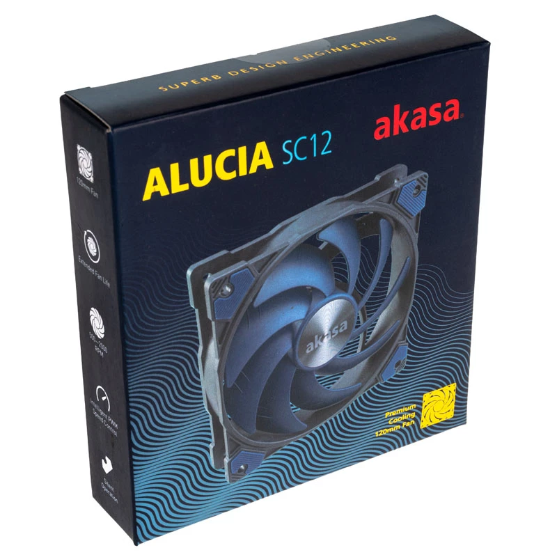 AKASA ALUCIA SC 120mm behuizingsventilator - blauw