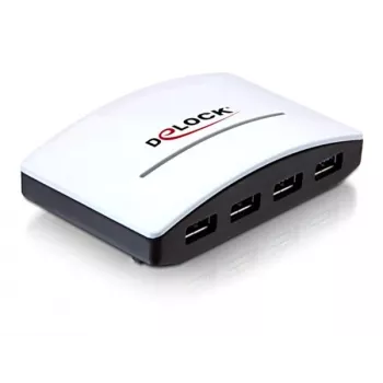 USB-hub DeLOCK 4 poorts 5000 Mbit/s zwart wit