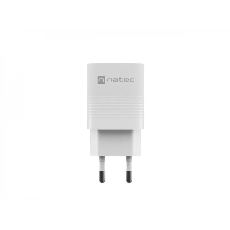 Bedrade oplader voor mobiele apparaten NATEC NUC-2140, 30W, USB-C PD 3.0 + USB-A, Samsung AFC, wit