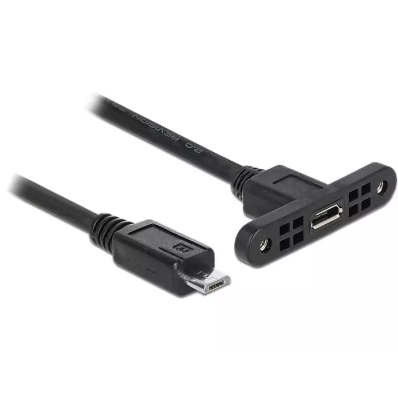USB-kabel DeLOCK 85245 USB 2.0 0,25 m Micro-USB B zwart