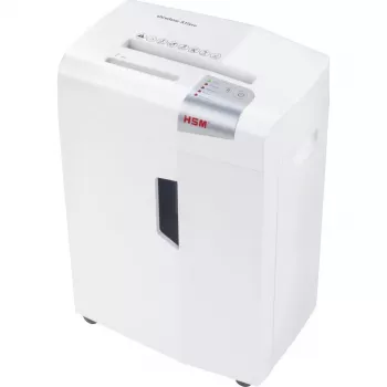 Papiervernietiger HSM 1033121 deelsnede 2 x 15 mm, 23 cm werkbreedte, 26 L opvangbak, wit