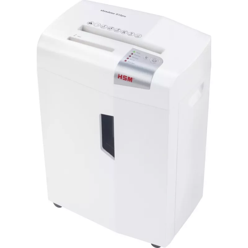 Papiervernietiger HSM 1033121 deelsnede 2 x 15 mm, 23 cm werkbreedte, 26 L opvangbak, wit