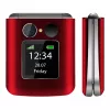 Flip-telefoon Beafon Fold 10 Silver Line rood-zilver dual-sim