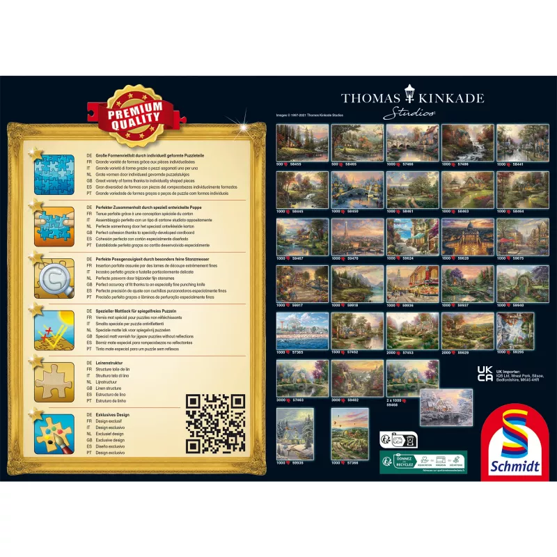 Puzzel Schmidt Spiele Thomas Kinkade Studios 'Santa's Silent Night' 1000 stukjes
