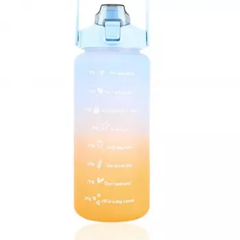 Extralink Motivatie-sportdrinkfles, 2000 ml sportdrinkfles, blauw-oranje, BUT-993