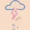 Neonlicht MANTA SNL71BL wolk met bliksem blauw‑roze – decoratief LED-neonbord