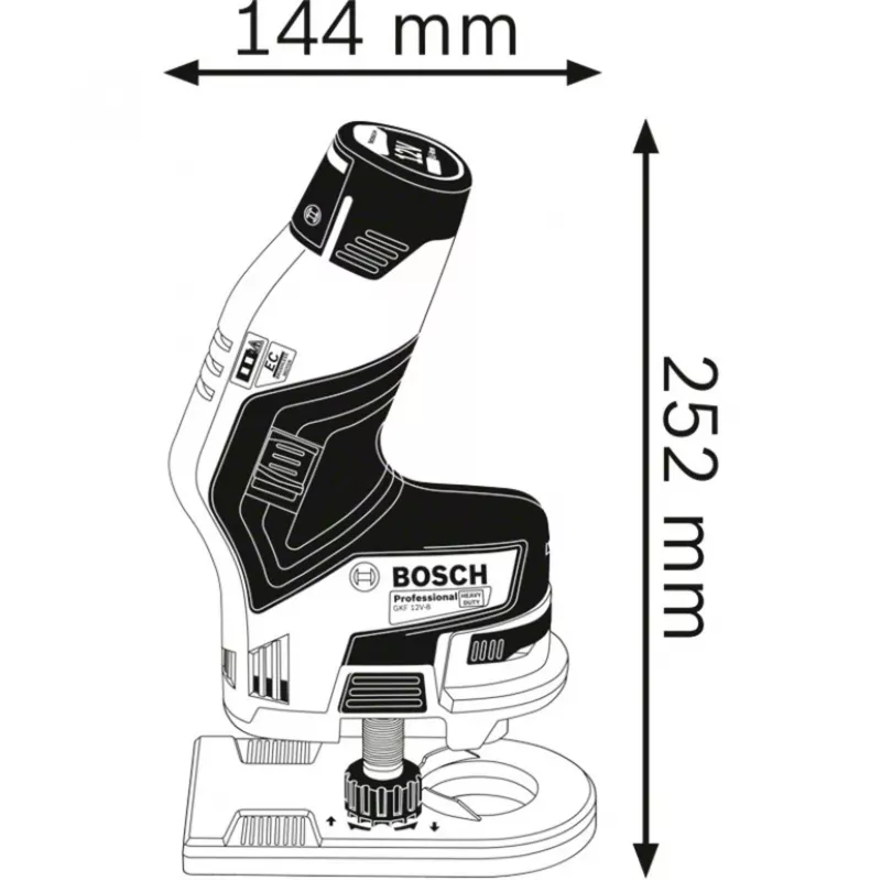 Bosch GKF 12V-8 Professional Accu-kantenfrees, solo