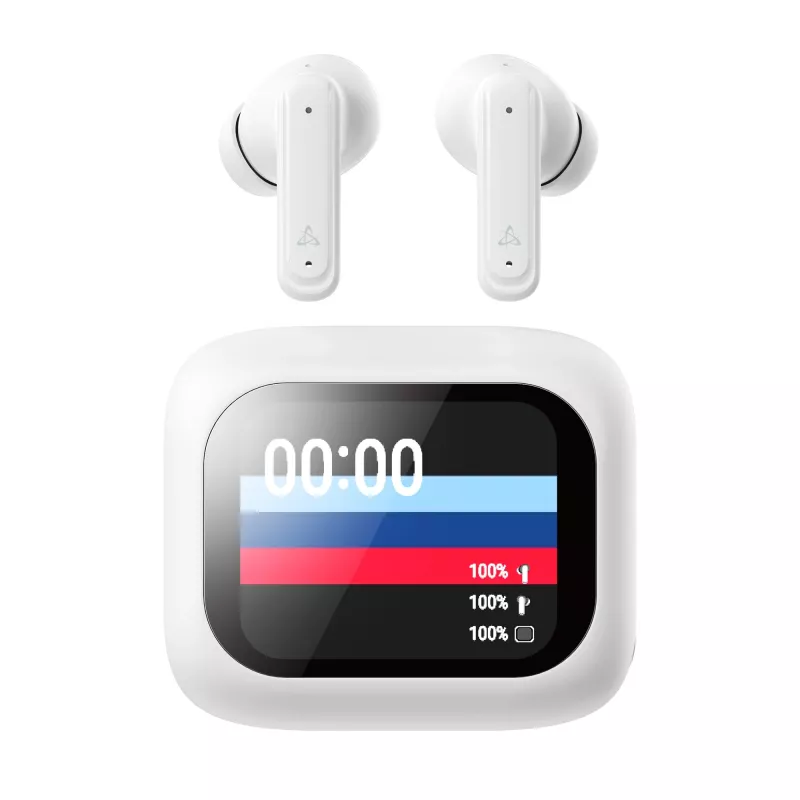 Koptelefoon SBOX EB-TWS08-W touchscreen-display wit