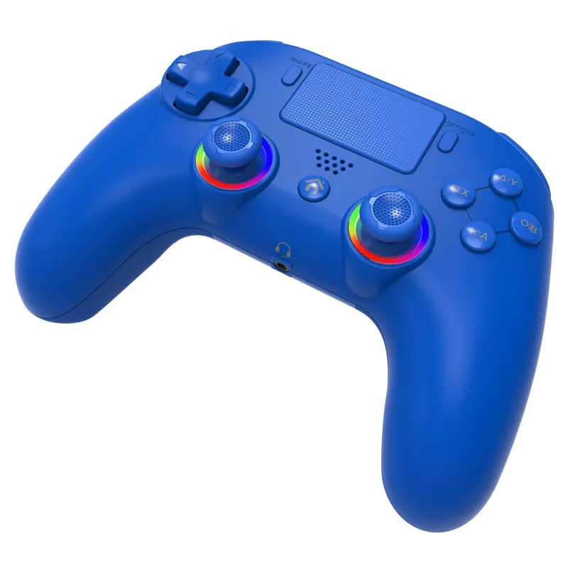 Draadloze LED-controller SUBSONIC SA5639-3 voor PS4 en pc, blauwe draadloze gamepad