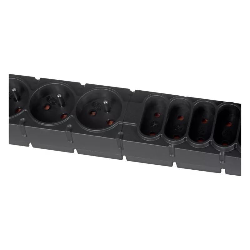 Acar S10 stekkerdoos met overspanningsbeveiliging, 10 contacten, 1,5 m, zwart