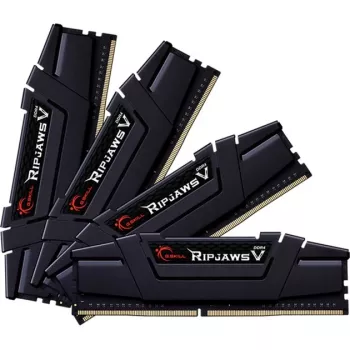 DIMM 64 GB DDR4-3600 (4x 16 GB) Quad-kit, werkgeheugen zwart, F4-3600C16Q-64GVKC, Ripjaws V, INTEL XMP