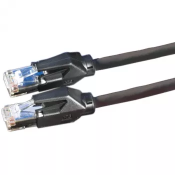 DTWYLER patchkabel Cat.6 Class E S/FTP CU 7702 flex LSOH Hirose TM21 zwart 1m