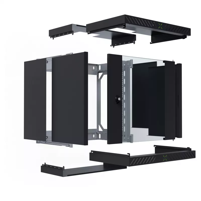 EFB Elektronik 19 wandbehuizing X-Rack met glazen deur 400-600mm zw. - wandbehuizing (WGX-1206TS.G1)