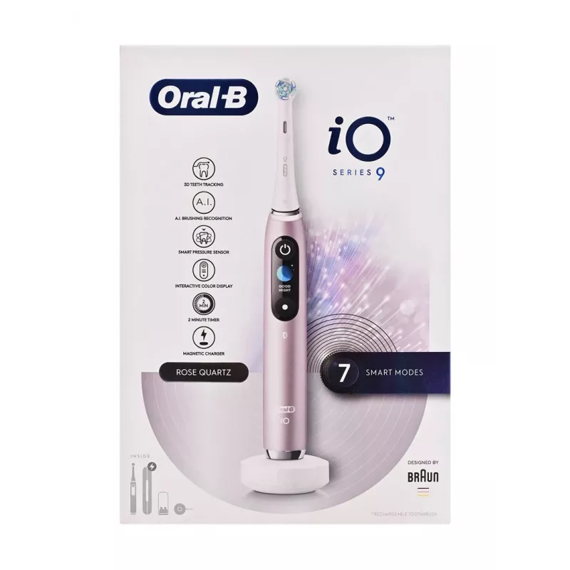 Oral-B iO9 Series 9 elektrische tandenborstel, rosé quartz