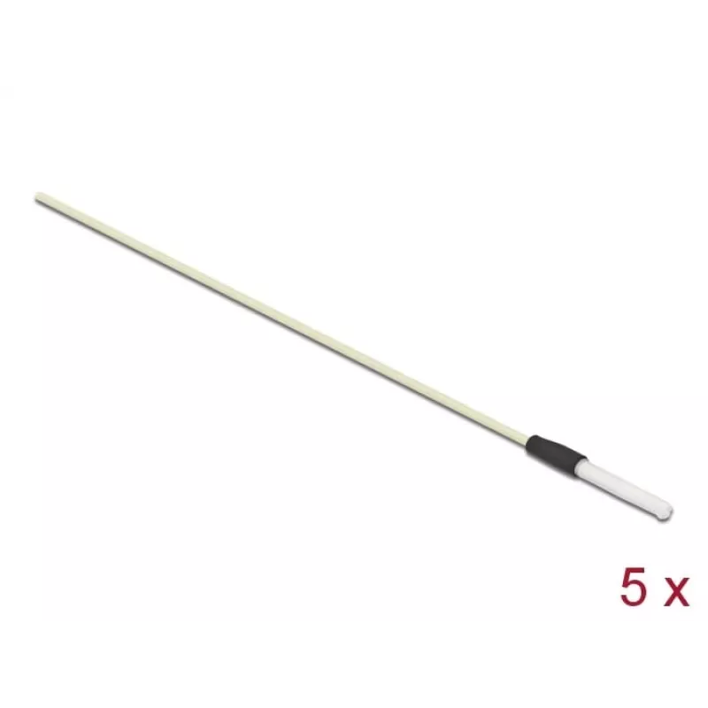 Delock 86781 Reinigingsstaafjes voor glasvezel, 15 cm, wit, 5 stuks