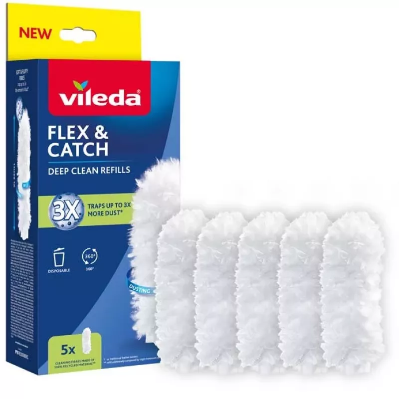 VILEDA Flex&Catch verenstoffer-onderdelen 177664 - 5 vervangende inzetstukken