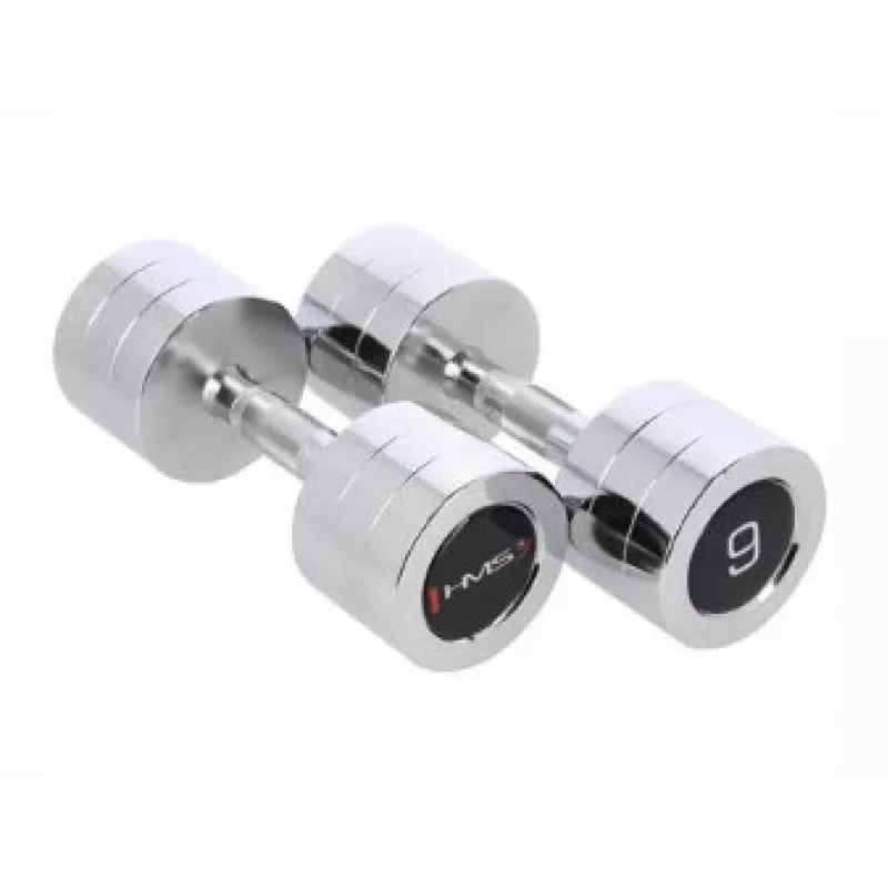 HMS Fitness CHD09 halters met vast gewicht 9 kg 2 stuks