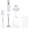 Adler AD 4620 staafmixerset, 800 W, 2 snelheden, 450 ml hakker, 750 ml maatbeker, garde, wit
