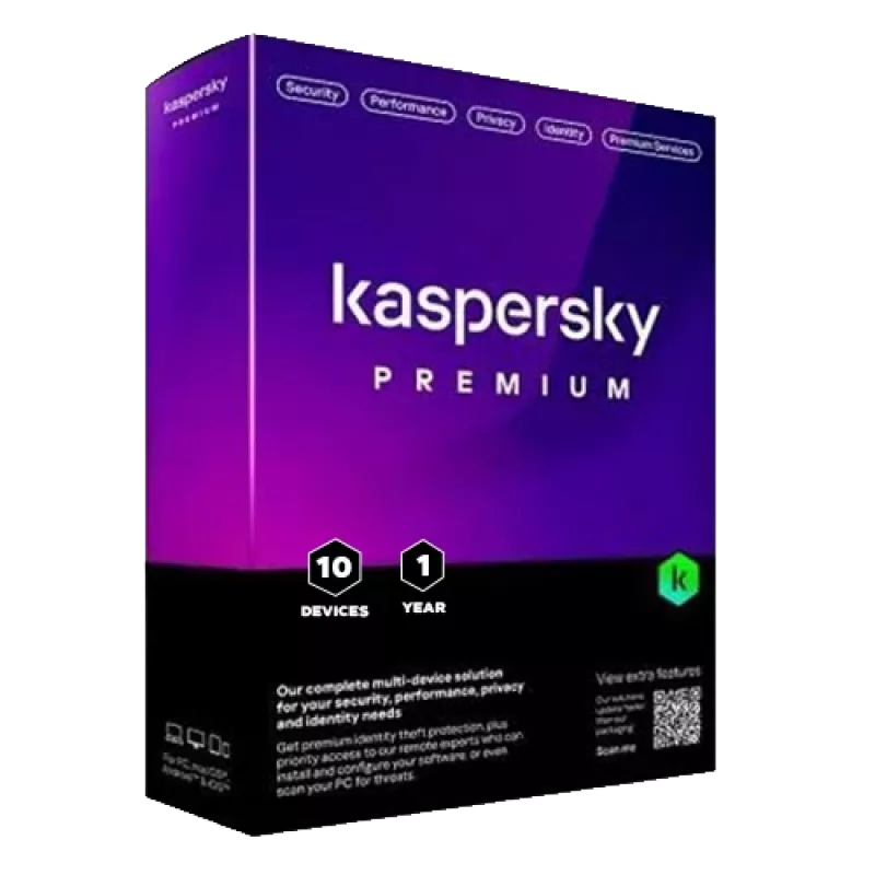 Kaspersky Premium + klantenservice | 10 apparaten | 1 jaar | EU