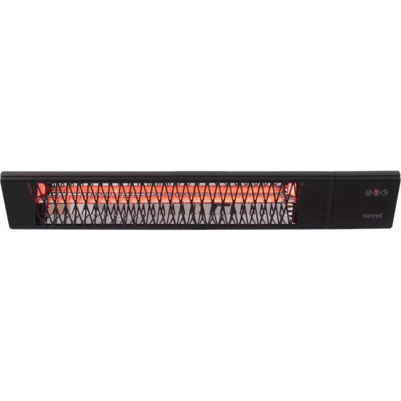 Infraroodverwarming SUNRED PRO25W-SMART, wandgemonteerde driehoek donker, 2500 W, zwart, IP55