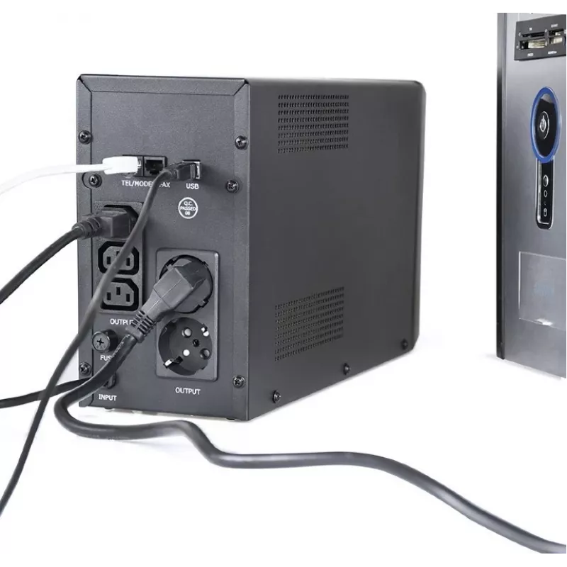 Gembird EG-UPS-035 UPS (uninterruptible power supply) line-interactive 2 kVA 1200 W 5 AC-uitgangen
