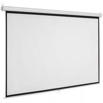 Handmatig projectiescherm Sponge ES-1, 180 x 180 cm (wand-/plafondmontage, oprolbaar)