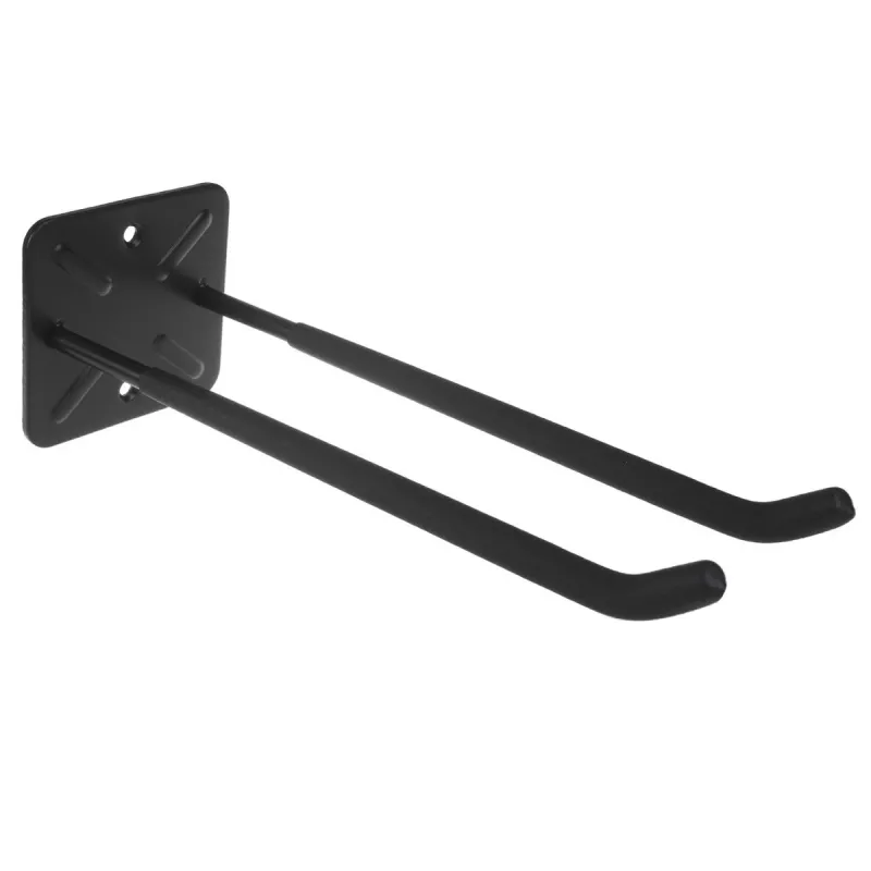 Wandgemonteerde dubbele haken set MACLEAN MC-436 – robuuste staalconstructie, voor gereedschap en opslag
