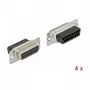 Draadconnector DeLOCK 66720 D-Sub 15-polig zwart zilver