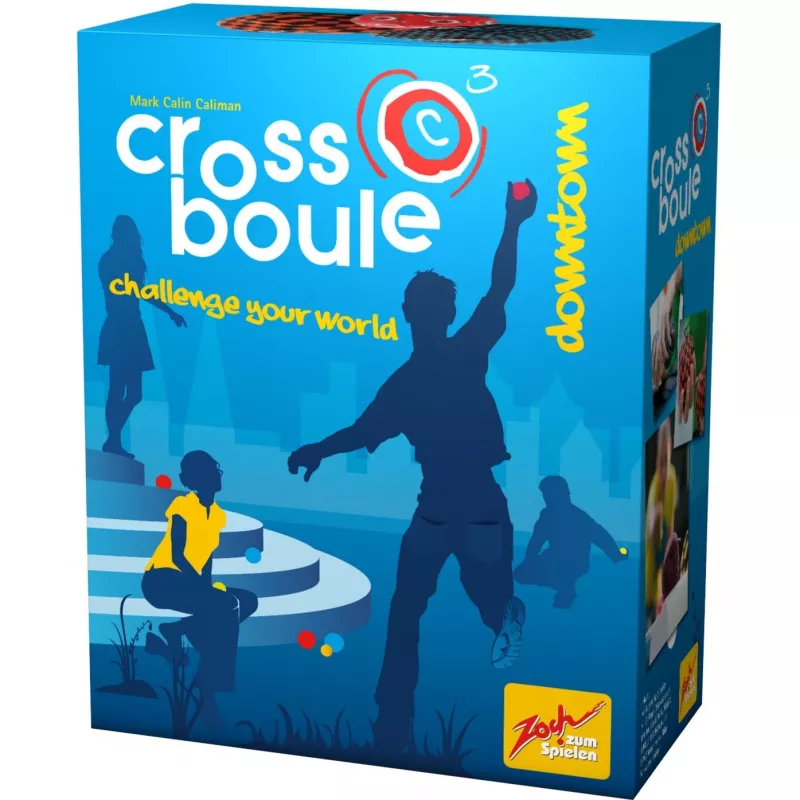 Crossboule Set Downtown, behendigheidsspel blauw/rood