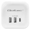 Power Cube QOLTEC 52547 stekkerdoos 3×AC-stopcontacten, 2×USB-A, 1×USB-C PD 20W