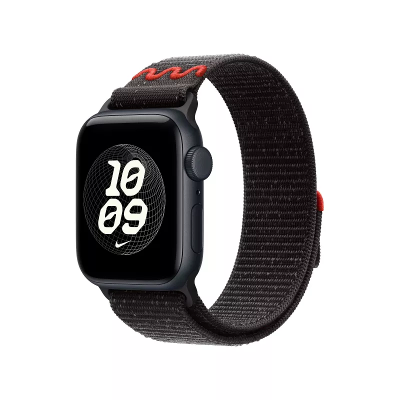 Apple Nike Sport Loop band zwart nylon, gerecycled polyester, spandex
